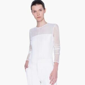 Akris Punto Mesh Patchwork Top